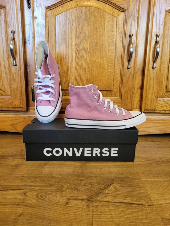 Converse Womens Size 7 Chuck Taylor All Star Hi Top Cliffside Rose Pink Shoes - Picture 4 of 10